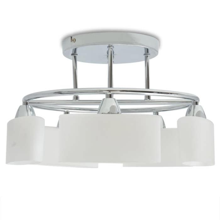 Plafonnier - vidaXL - 5 globes ellipsoïdes - E14 - 200 W - Design moderne