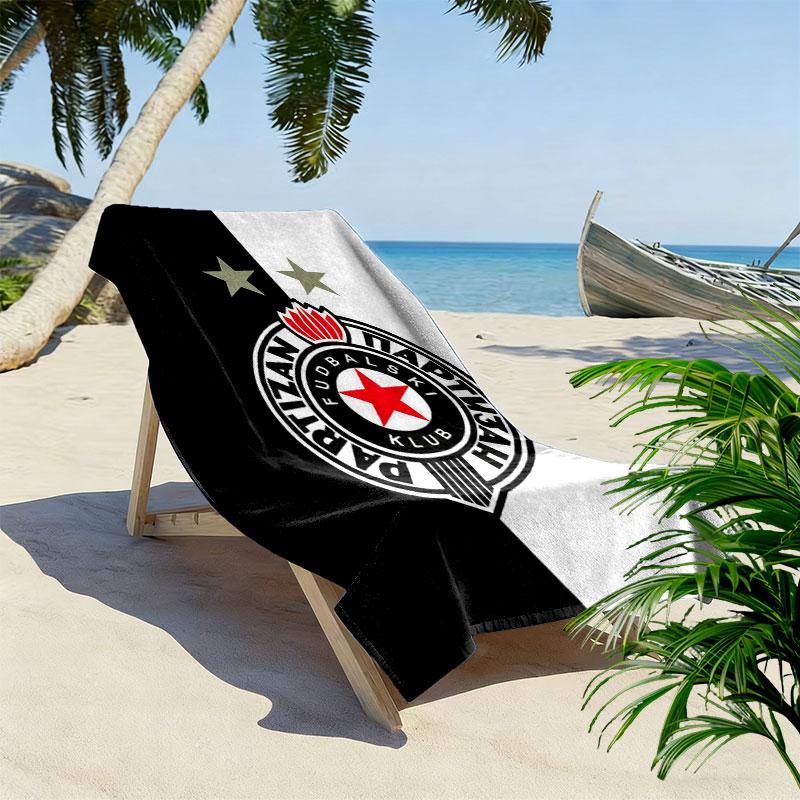 Partizan Poster Druck Strandtuch, Großes Weiches Schnelltrocknendes Handtuch für Strand Camping Schwimmen