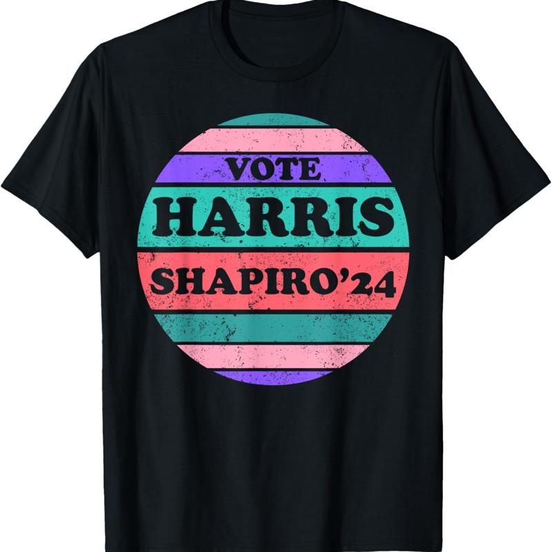 

Vote Kamala Harris Shapiro 24 Clothing Election T Shirt - Men s Summer Cotton Graphic Tee S разноцветный