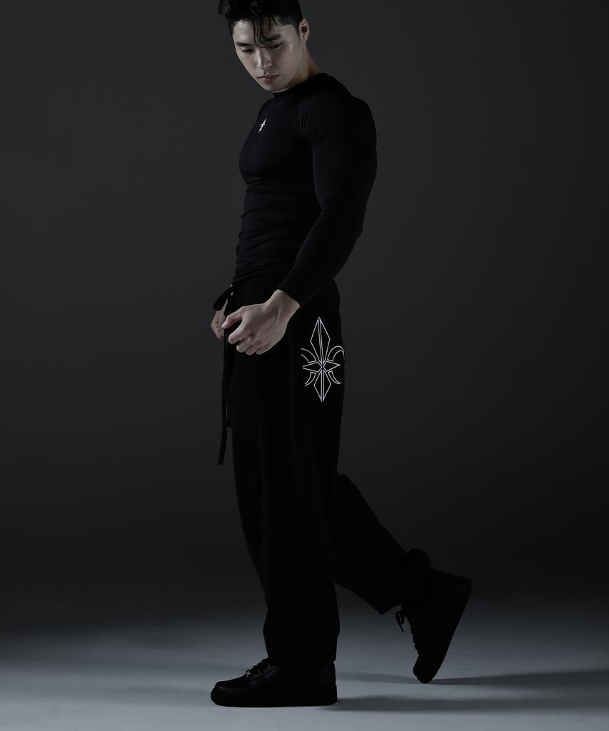 CARMID Wide Sweat Logo Pants [Black]