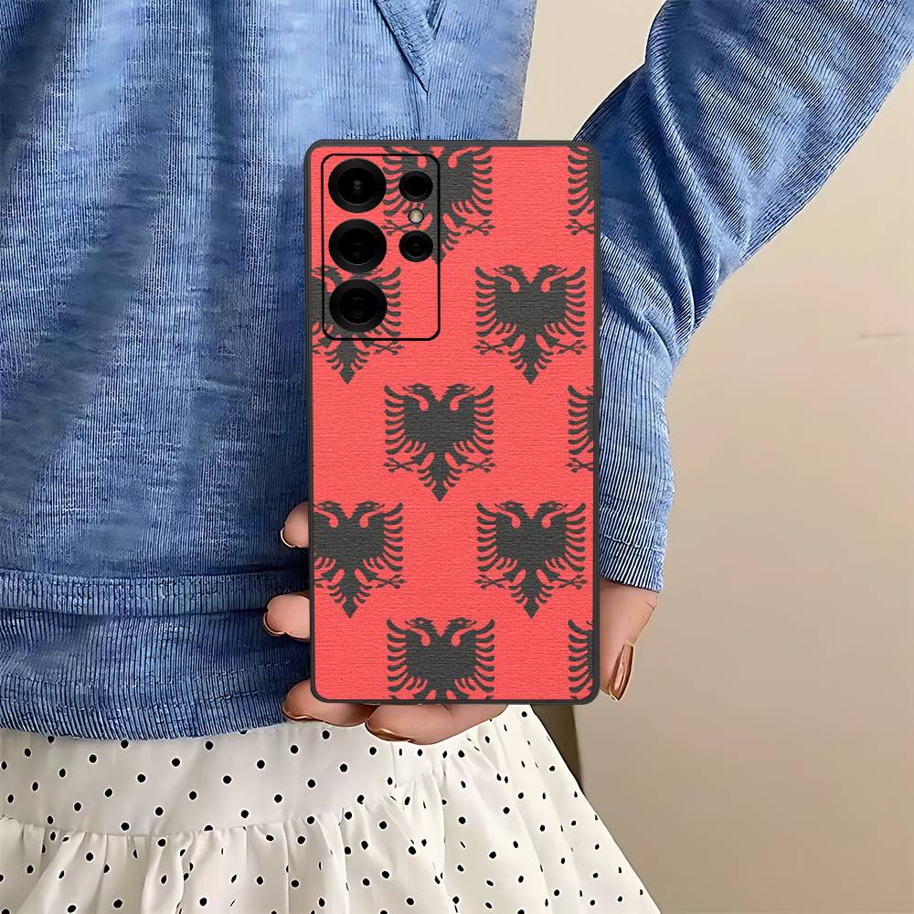 Albania Albanians Flag Phone Case For Samsung S 24 Fe 25 Ultra Plus 20 Lite 21 30 22 23 24 22 Ultra 5G Fundas