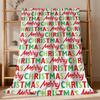 Christmas Pattern Red Green Stripes Flannel Soft Warm Plush Blanket Sofa Living Room Pet Hogar Bedroom Gift Home Car Portable