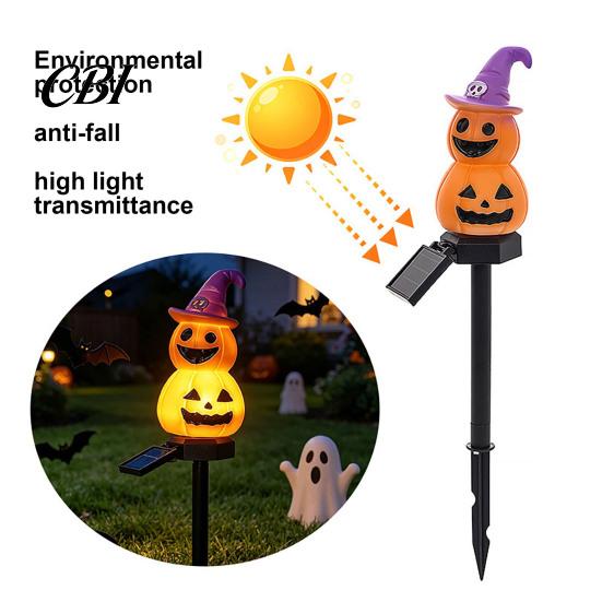 Solar Powered Path Lights Halloween Pumpkin Light, Ghost Garden Stake Waterproof Stakes LED Pathway Light for Yard Patio Lawn Decor Decorations