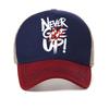 Slogan-Aufdruck Gib niemals auf! Buchstaben Basecap Unisex Crew Neck Perfekter Sommer Freizeit Hut Mode Unisex Mesh Snapback Hüte