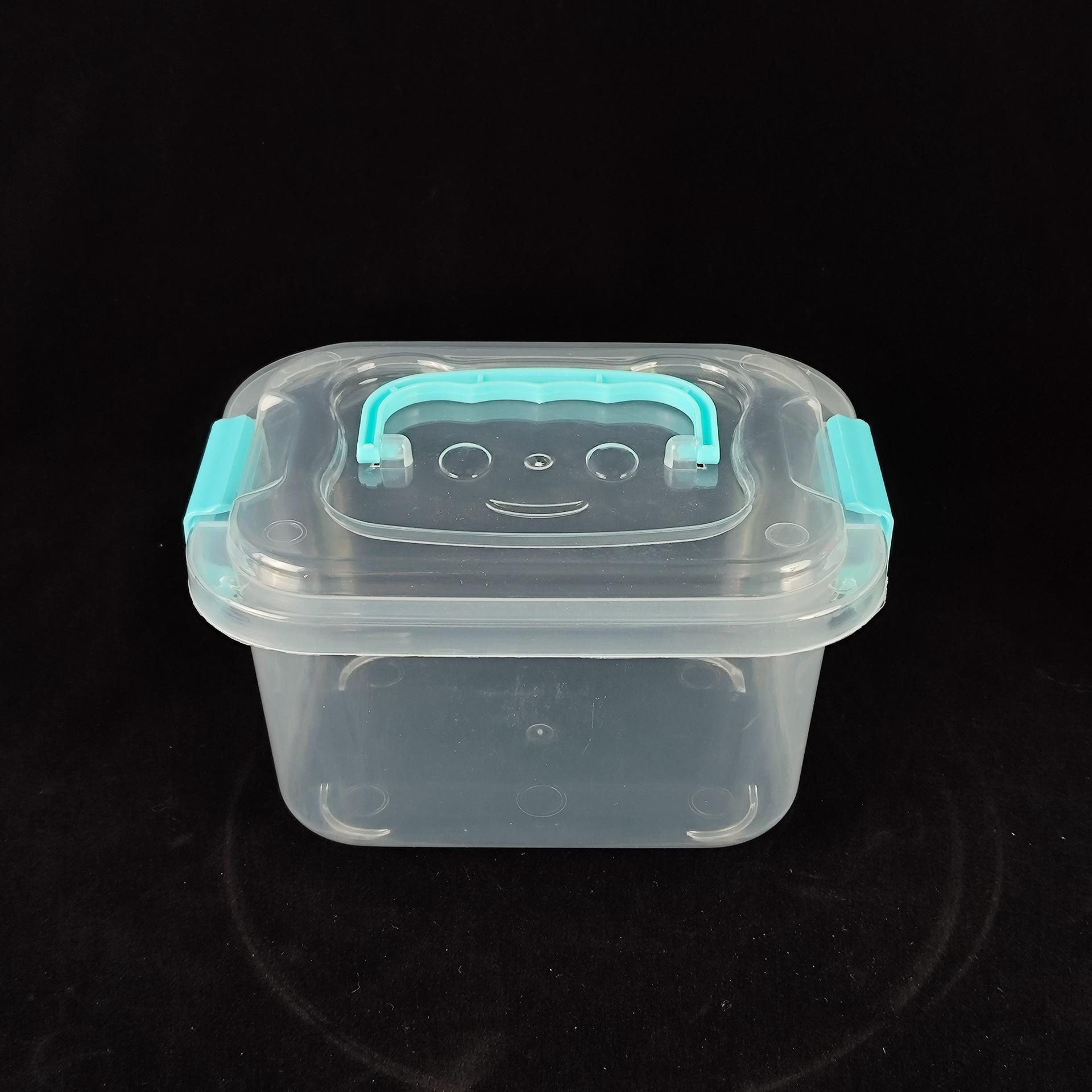 

Mini Storage Box Desktop Transparent Storage Box With Portable Snack Storage Box Car Storage Box Toy Finishing Box