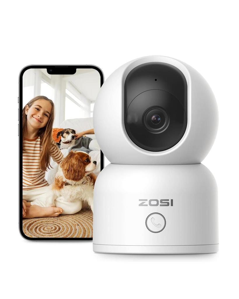 ZOSI Security Camera Audio Automatic 3MP PT Pan Tilting Indoor 2K AI Human Detection Motion Detection Recording Playback Night Vision Remote Control