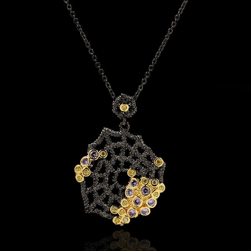 Schwarz-Gold Zweifarbige Halskette Böhmischer Ethnischer Stil Boutique Guangdong Silber