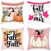 Home Decor Pumpkins & Fall Sayings Decorative Pillows Pattern Cushion Cover Suitable For Sofa Bedroom Car Pillow Cover