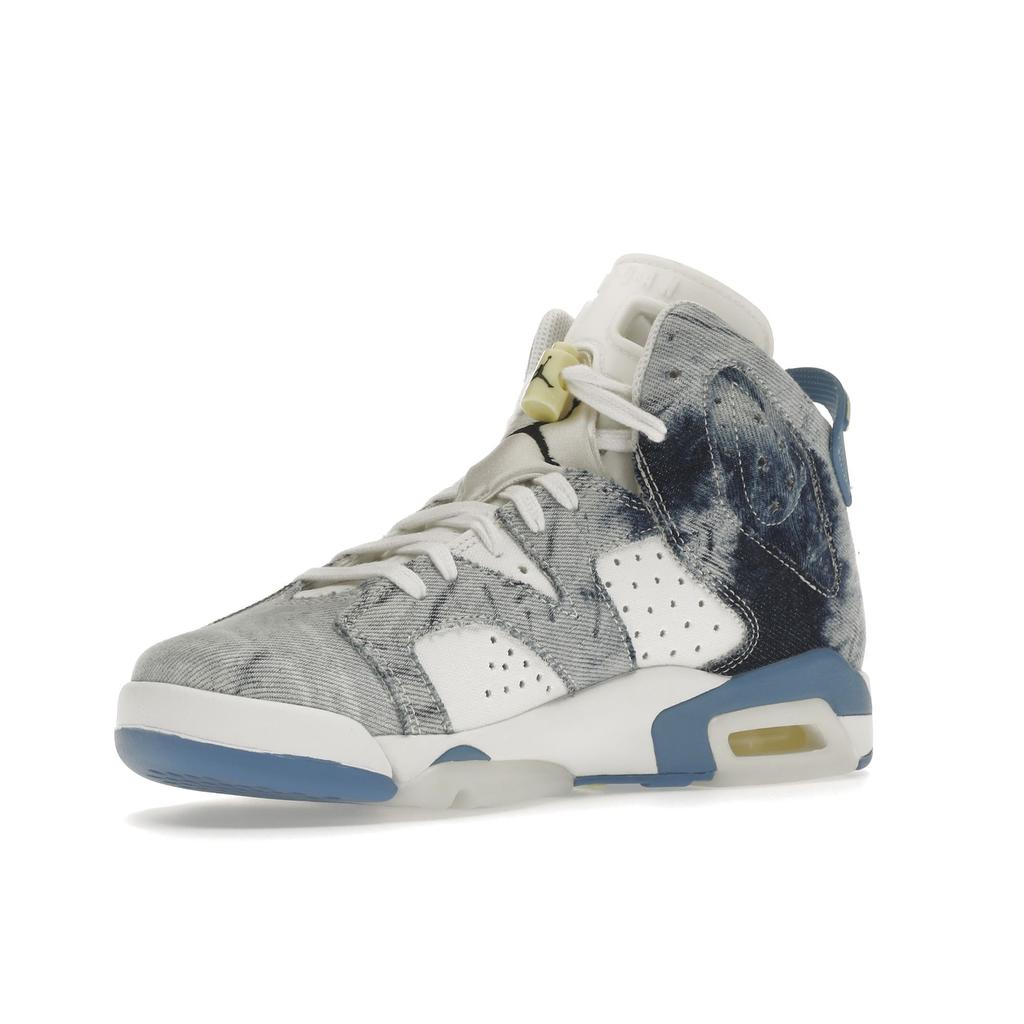 Air Jordan 6 Retro GS Washed Denim 2022 Kinder-Sneaker Blau Weiß Dutch-Blue DM9045-100