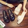 Fashion Women Platform Slippers 2024 Summer Luxury Korean Fashion Open Toe Low Heel Outdoor Ladies Flip-Flops Girls Beach Sandals.