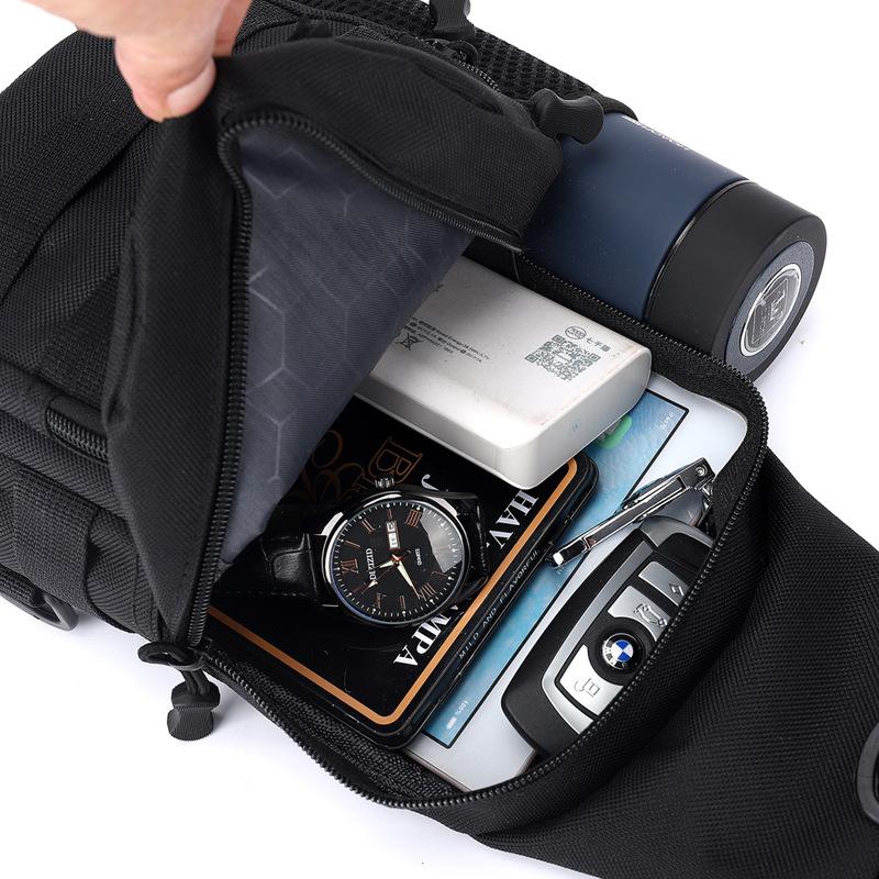 Neue Herren Camouflage Brusttasche Sport Bergsteigertasche Umhängetasche Multifunktionale Schultertasche Große Kapazität Trendtasche Herren