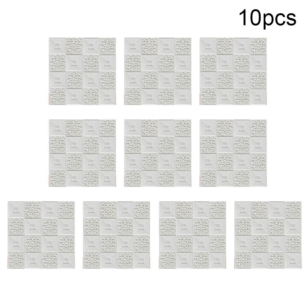 

10шт 35x35 X3 мм пенопластовая панель для украшения комнаты спальни белый