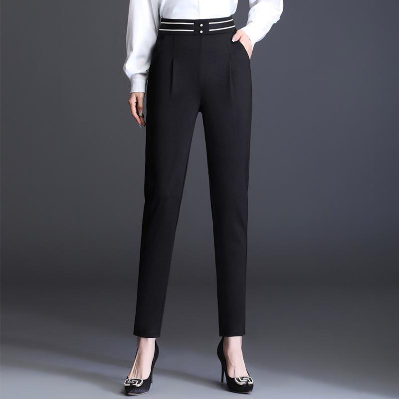 

Women s Korean-Style Micro-Flare Elastic Trousers XXL