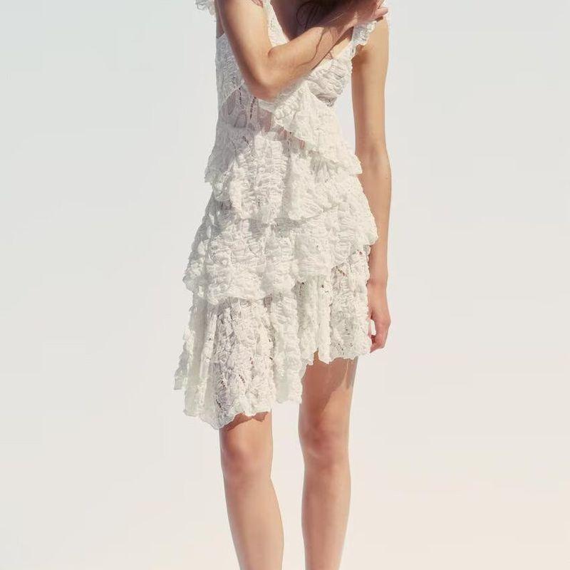 ZA New arrival women's clothing ZR Fashion style Export fashion Joker Lace laminated decorative Dress 2298190