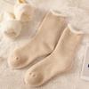 Women's Thick Plush Wool Winter Socks - Rolled Hem, Warm Terry Loop Style