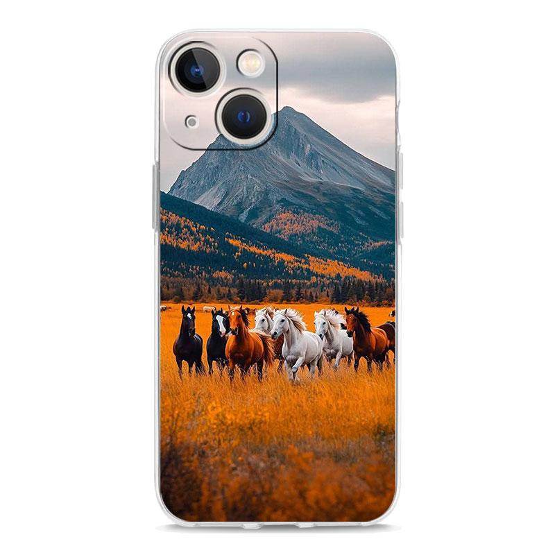 Phone Case For iPhone 17 Air Cases iPhone 16 15 12 13 14 Pro Max SE 7 8 Plus iPhone11 Clear Cover Mountain Peaks Landscape
