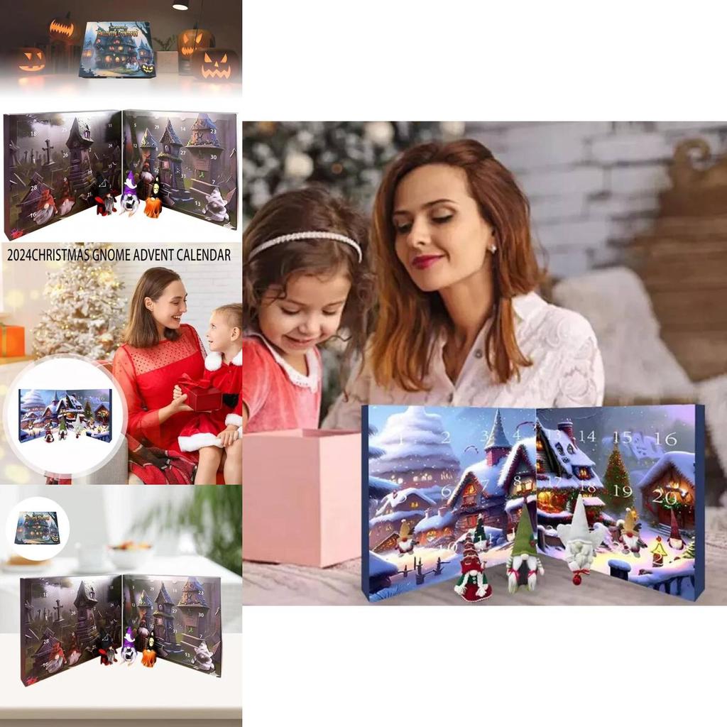 Festive Gnome Halloween Advent Calendar Paper Puzzle Box Ideal For Creative Diy Fun