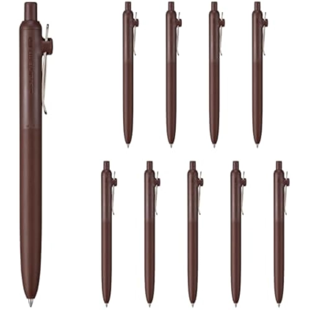 Mitsubishi pencil water-based ballpoint pen uniball Zento standard 0.7 amber 10 sticks UBNZSC07.2...