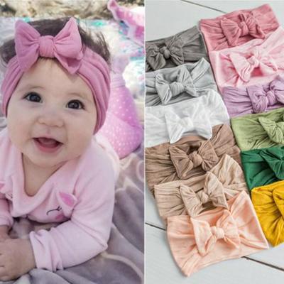 Bandeau à nœud en nylon doux pour bébés - Accessoire de cheveux mignon de princesse