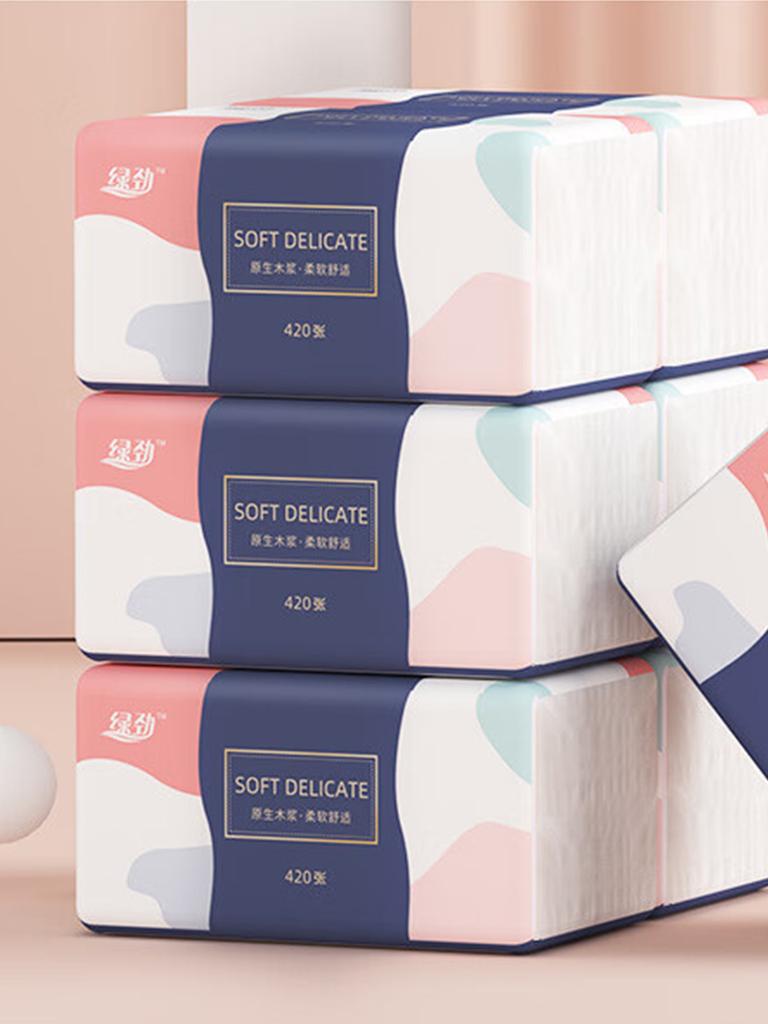 1pc/6pcs thick facial tissue paper, draw a whole box of toilet paper, hand towel, multi-purpose tissue paper