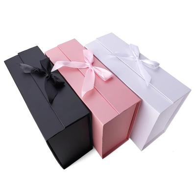 Folding Ribbon Gift Box One PieceFlip Cover Packing Box Fashion Empty Box Party Valentine's Day