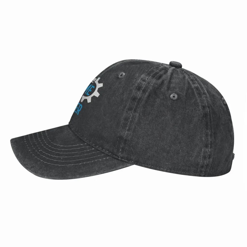 Trust Me I Am Engineer Baseball Cap Blue Logo Streetwear Unisex Men Washed Trucker Hat Breathable Design Cap