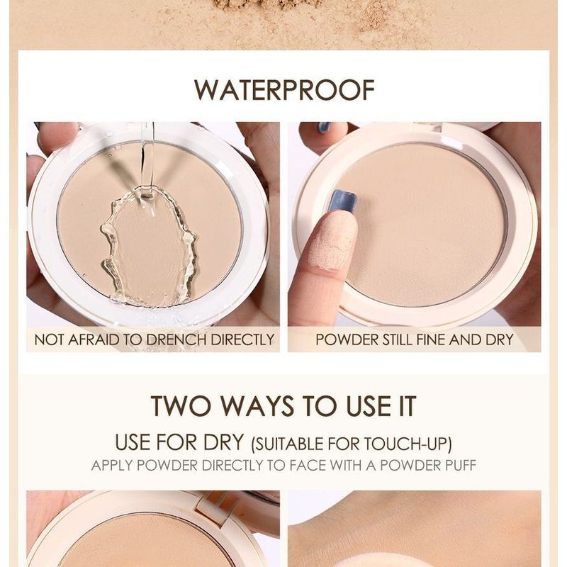 FOCALLURE - Covermax Zwei-Wege-Kuchen-gepresstes Puder - 3 Farben