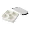 Inomata-k Lock Lunch Box (With Core) White Set of 2 Made in Japan Lunch Box Storage Container 9883