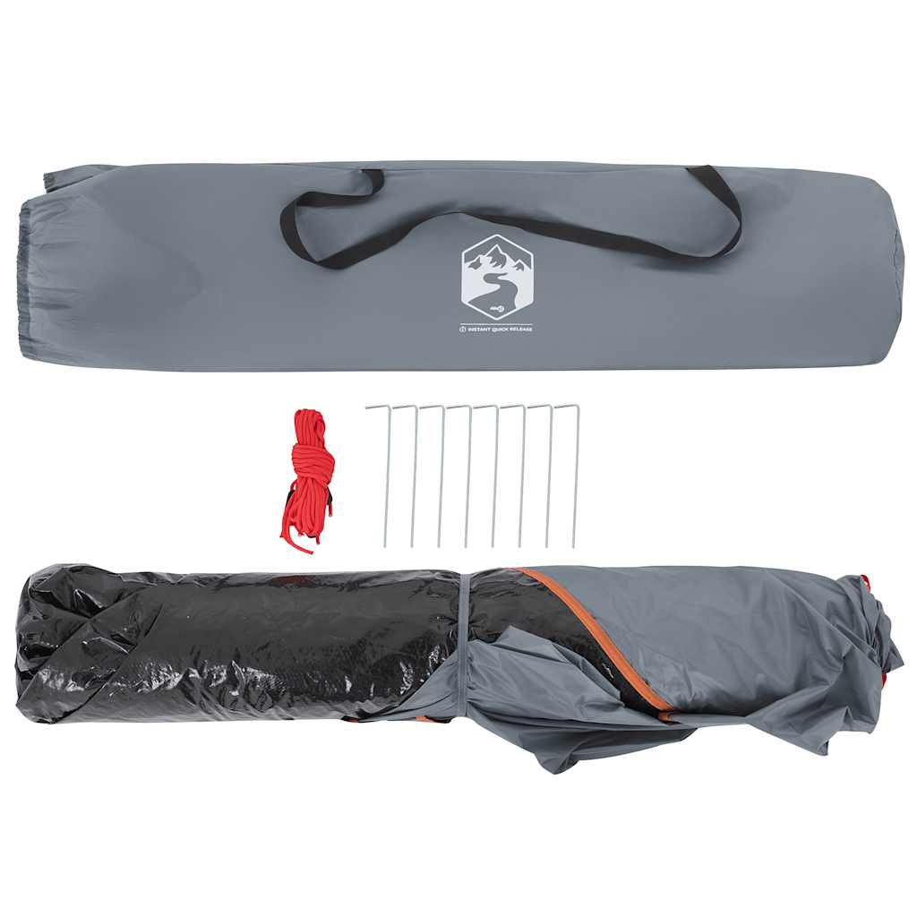5 Person Camping Tent in Grey and Orange with Quick Release System