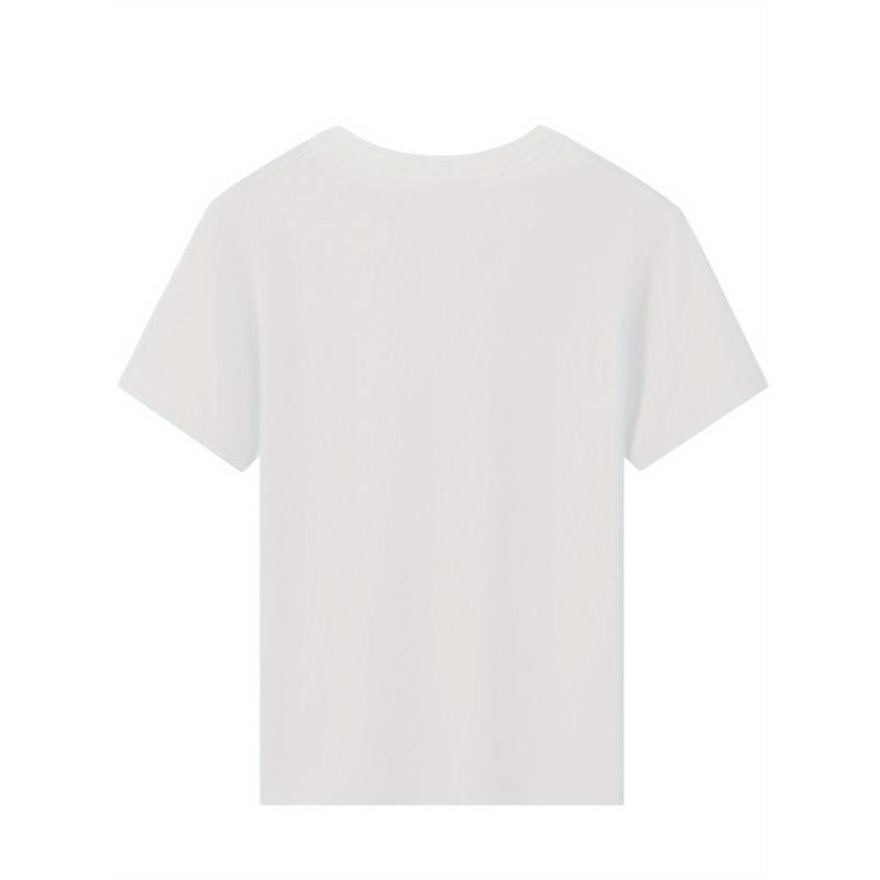 European Size Childrens Fashion Round Neck T-Shirt  Casual Printed Top