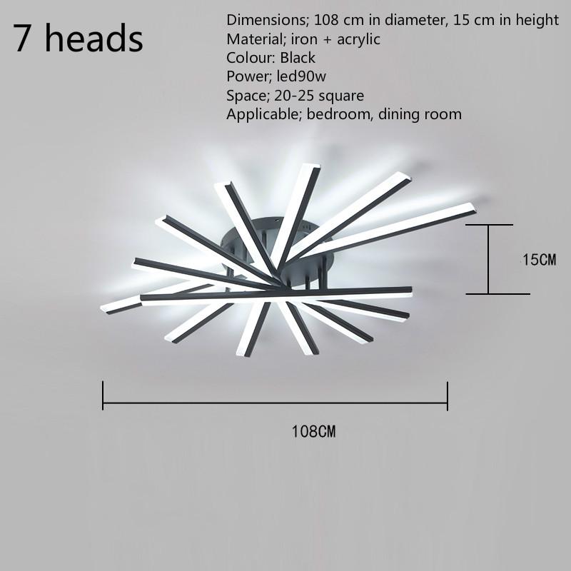 Modern LED Ceiling Lamp Home Dining Living Room Bedroom Decoration Long Head Acrylic Strip Light Kitchen Chandelier Fixtures