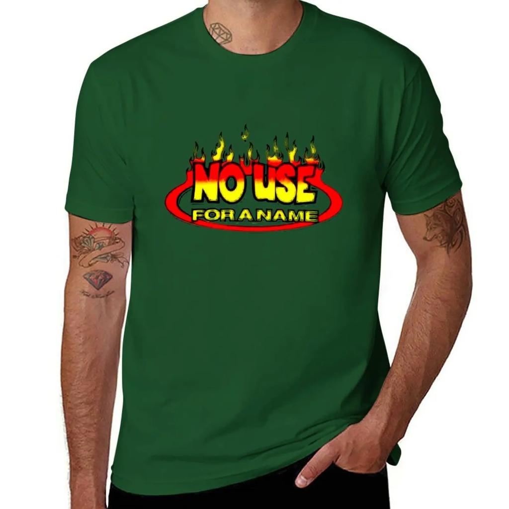 New No Use for A Name Logo Round Neck Raglan Blouse Black T-Shirt Sweat Shirt T-shirts Man Mens T Shirts Casual Stylish