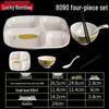 HANDUNYOU Commercial Melamine Divided Plate
