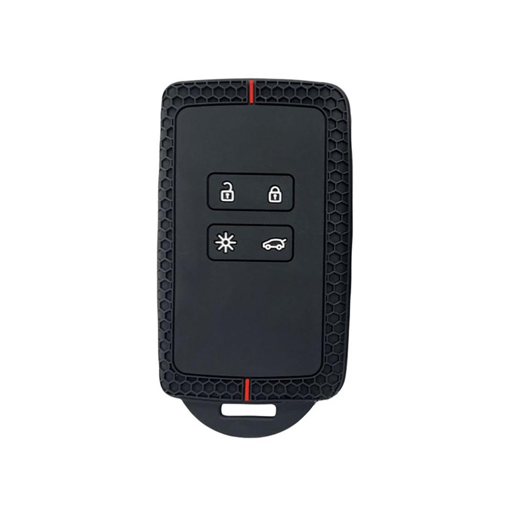 

Силиконовый чехол для автомобильного ключа для Renault Captur Koleos Kadjar Arkana Megane Dacia Duster Sandero Stepway Smart Remote Control Fob Case чёрный