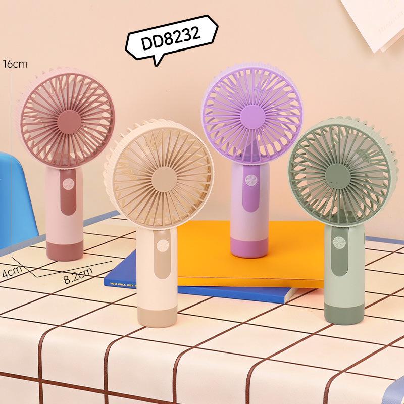 Compact USB-Rechargeable Three-Speed Desktop Handheld Fan for Students & Offices