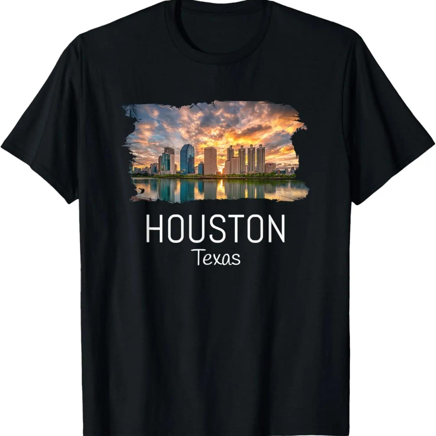 Houston Souvenir H-Town Gift The Big H Cool Houston Texas T-Shirt S чёрный