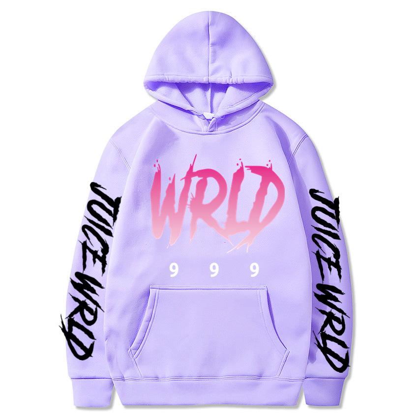 New hot sweater singer juice wrld print street popular men's and women's autumn and winter hoodie