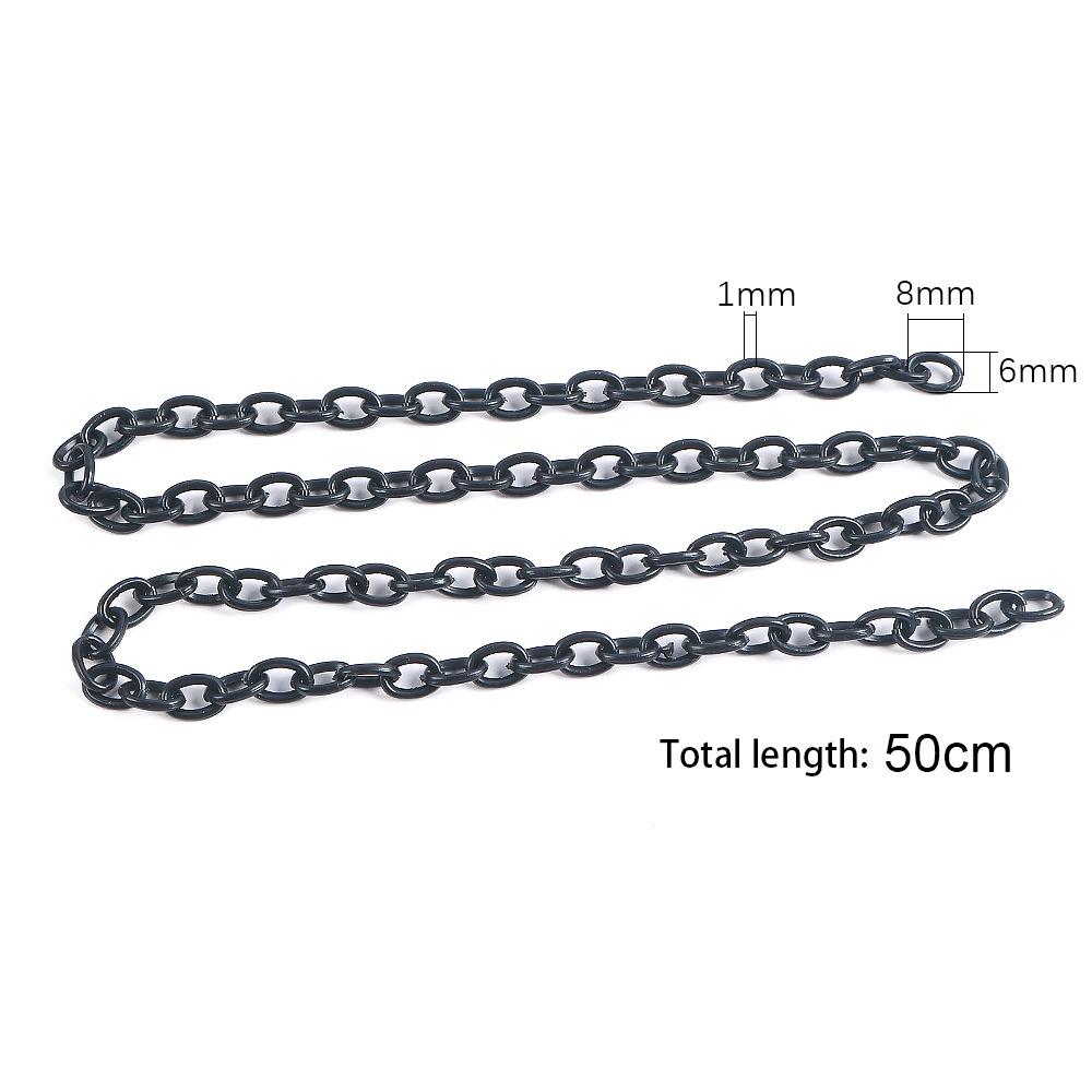 6 * 8Mm Colored Acrylic Chain Closed Chain Diy Necklace Strip Chain Buckle Glasses Mask Chain Jewelry Accessories