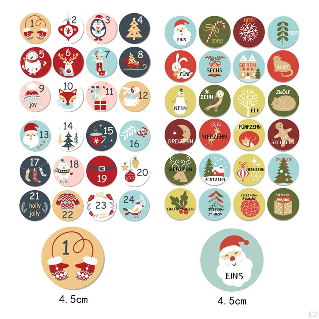 Advent Calendar Bags 24 Days Gift Pouches Festival Candy Fill Sacks for Home Office Decor