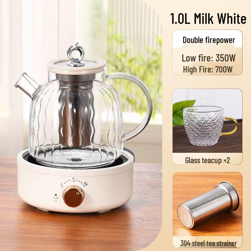 Multifunctional Glass Teapot: Home & Office Tea Maker Kettle (110V) - Perfect Gift
