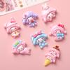 10 Pcs Cute Surface Cartoon Pink Little Sheep Ice Cream Resin Scrapbook Diy Jewelry Wedding Children Hairpin Accessories A66