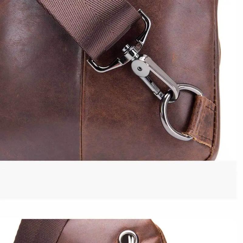 Značka 2024 vysoce kvalitní pánská pravá kůže hovězí kůže Vintage hrudník zádový batoh Cestovní móda Cross Body Messenger taška přes rameno