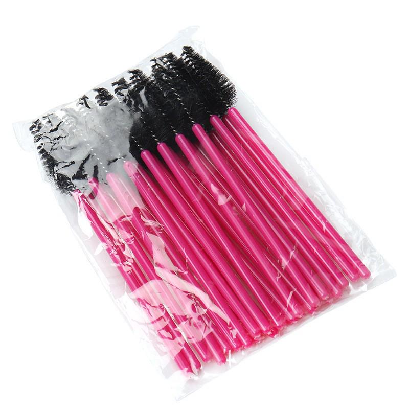 25pcs Disposable Water Drop Mascara Brush Set - Mini Colored Wand Nylon Head Eyelash Comb