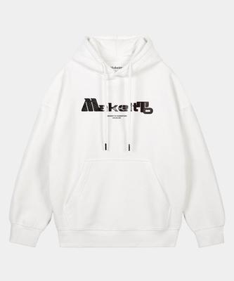 Bold Lettering Hoodie_White