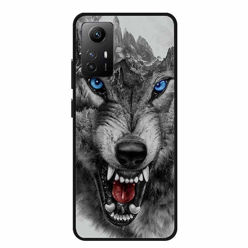 For Xiaomi 12T Pro Phone Case Cover Lion Wolf Black Soft Silicone Case For Xiaomi 12T Pro Back Cover Case 12 T 12TPro Funda Capa