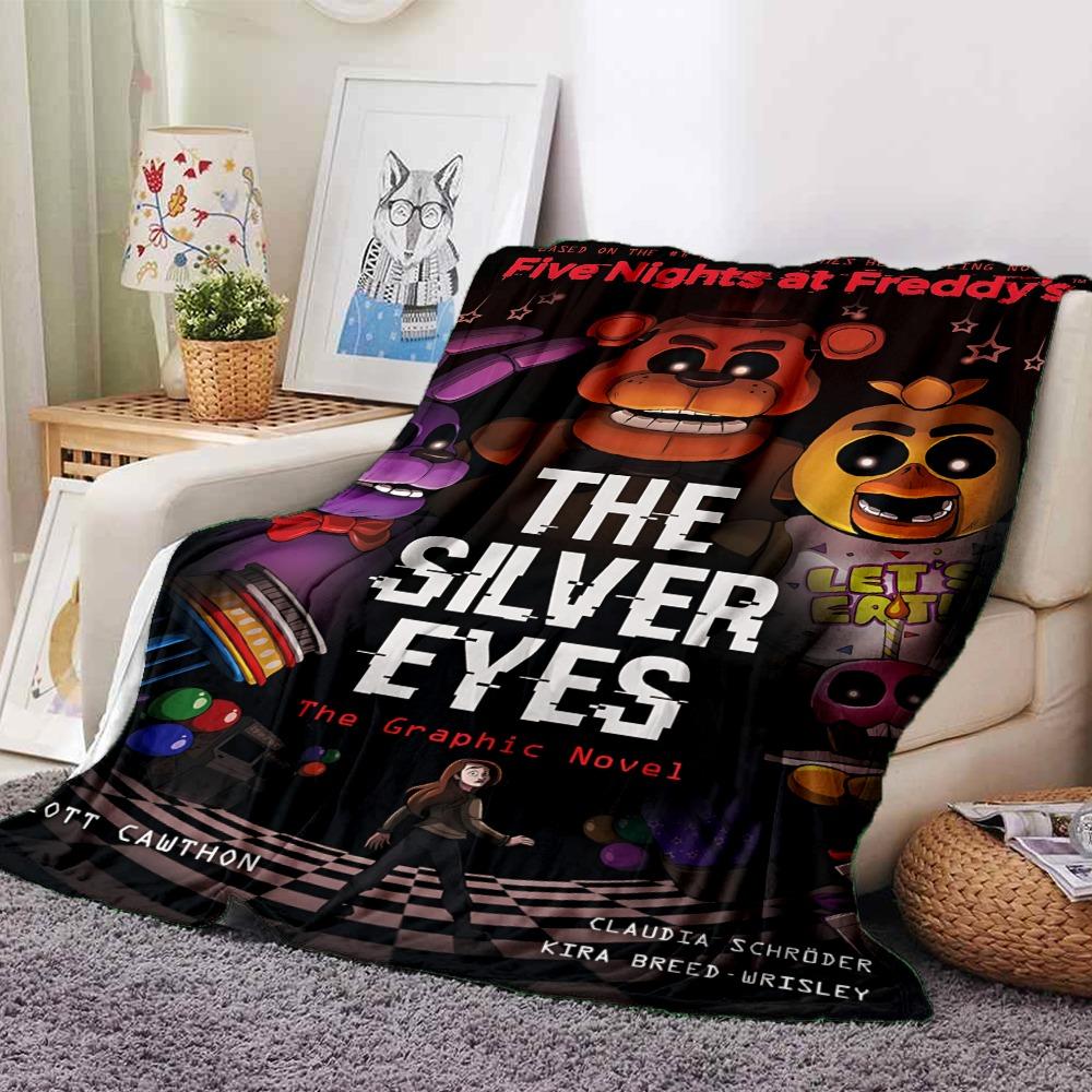 Silver Eyes Graphic Novel Flannel Blanket Super Soft Warm Cozy Blanket for Sofa Bed Office Travel All‑Season Home Decor Gift