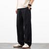 Light blue linen pants men's loose straight summer thin breathable trend versatile youth black casual trousers