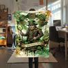 1Pc GreenMagic Print Flannel Blanket, High Quality Comfortable for All Seasons, Home Decor, Warmth and Comfort, Perfect for Christmas Gifts