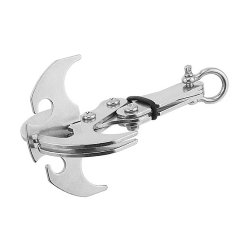 Gravity Grappling Hook Stainless Steel Grappling Hook Survival Folding Rock Climbing Claw Oudoor Climbing Tool