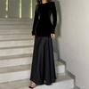 Elegante Abito Lungo Versatile a Maniche Lunghe di Alta Gamma per Donna Autunno e Inverno 2025